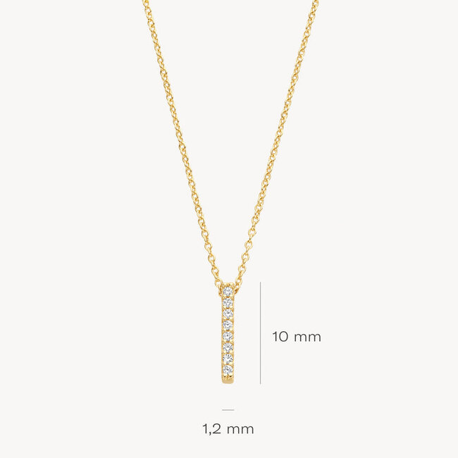 Collier 3133YZI - 14k Geelgoud met zirkonia