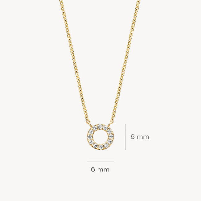 Collier 3125YZI - 14k Geelgoud met zirkonia