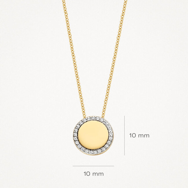 Collier 3124YZI - 14k Geelgoud met zirkonia