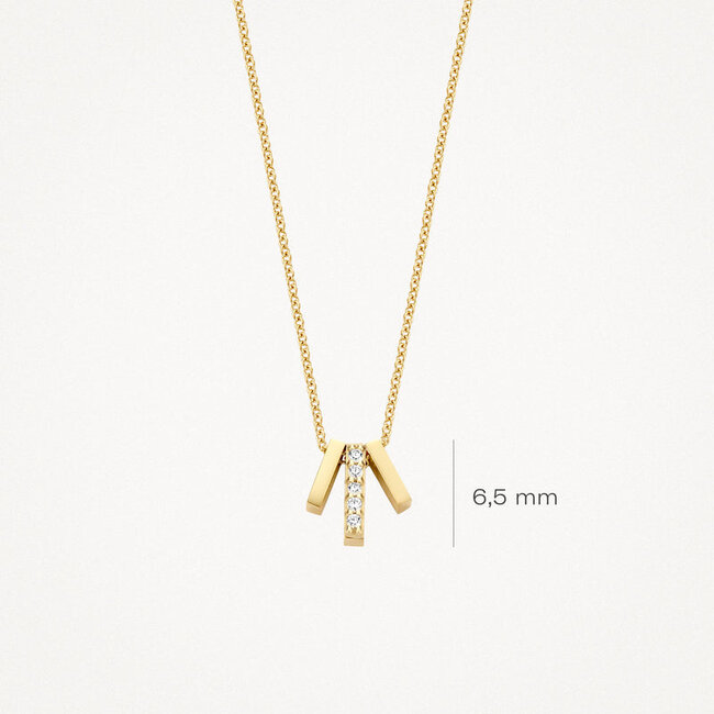 Collier 3122YZI - 14k Geelgoud met zirkonia