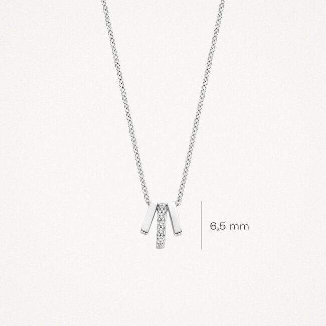 Collier 3122WZI - 14k Witgoud met zirkonia