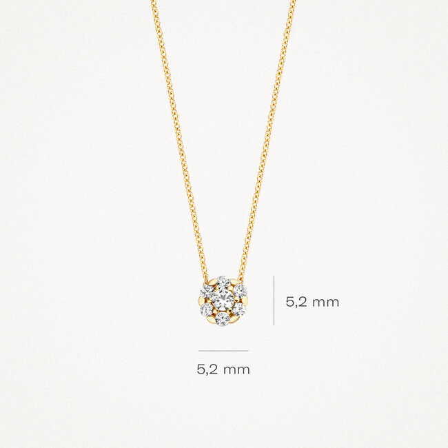 Collier 3097YZI - 14k Geelgoud met zirkonia