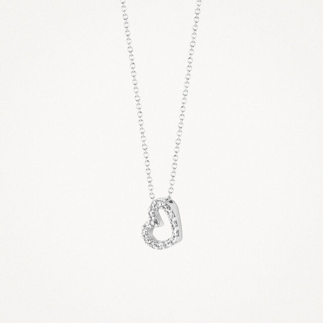 Collier 3072WZI - Witgoud (14Krt.) met Zirkonia