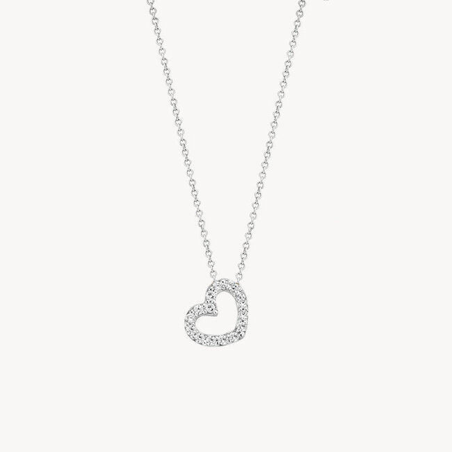 Collier 3072WZI - Witgoud (14Krt.) met Zirkonia