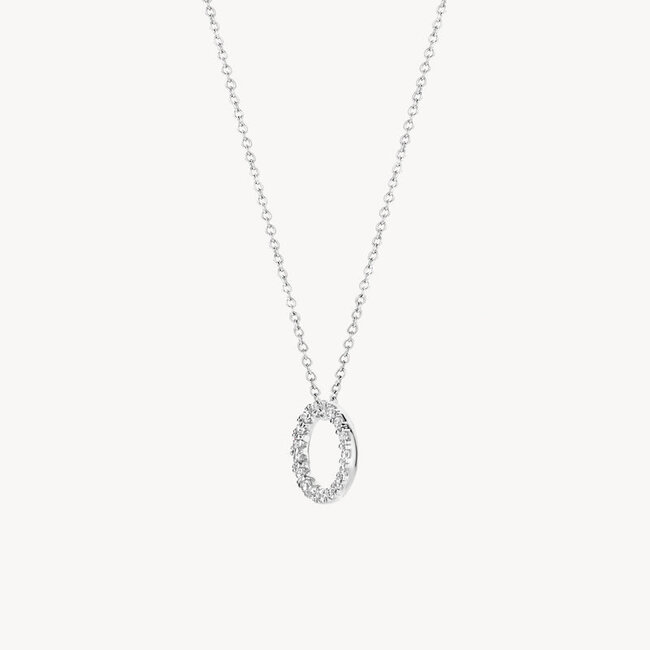 Collier 3065WZI - Witgoud (14krt.) met Zirconia