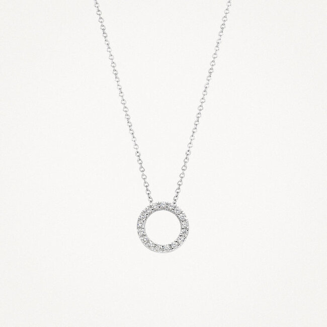 Collier 3065WZI - Witgoud (14krt.) met Zirconia