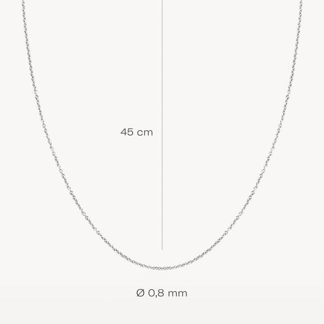 Collier 3058WGO/45 - Wit Goud (14Krt.)