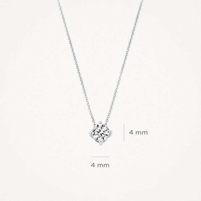 Collier 3057WZI - Wit Goud (14Krt.) met Zirconia