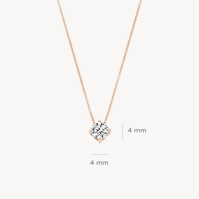 Collier 3057RZI - Rosé Goud (14Krt.) met Zirconia