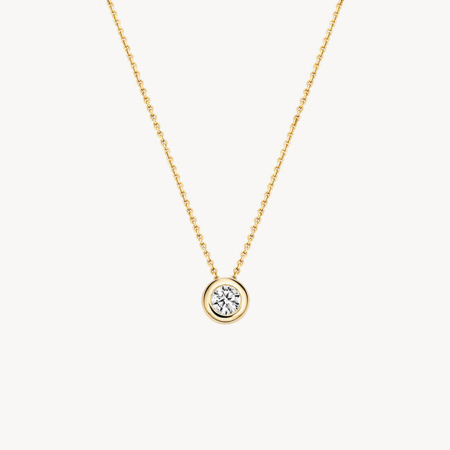 Collier 3052BZI - Geelgoud (14Krt.) met Zirconia
