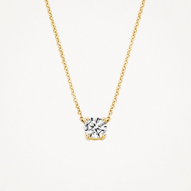 Collier 3049YZI - Geel Goud (14Krt.) met Zirconia