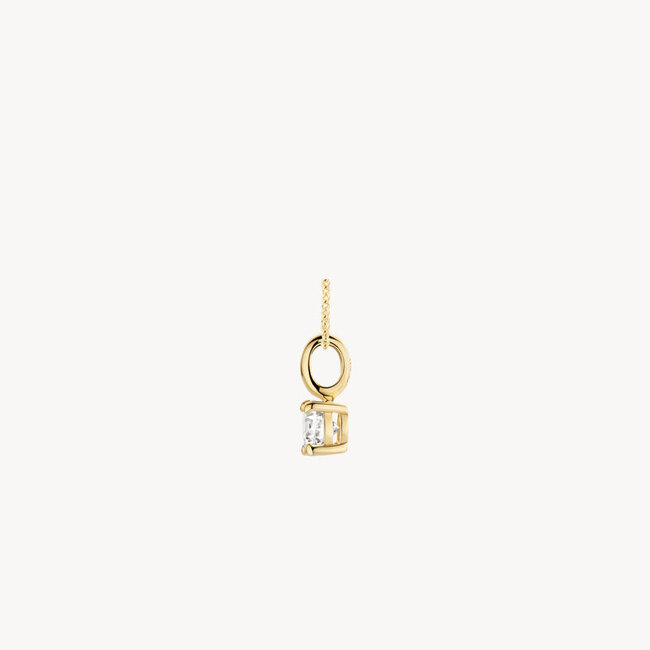 Hanger 6092YZI - 14k Geel goud met zirkonia