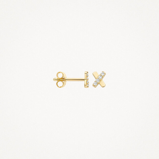 Oorknoppen 7301YZI - 14k Geel goud met zirkonia