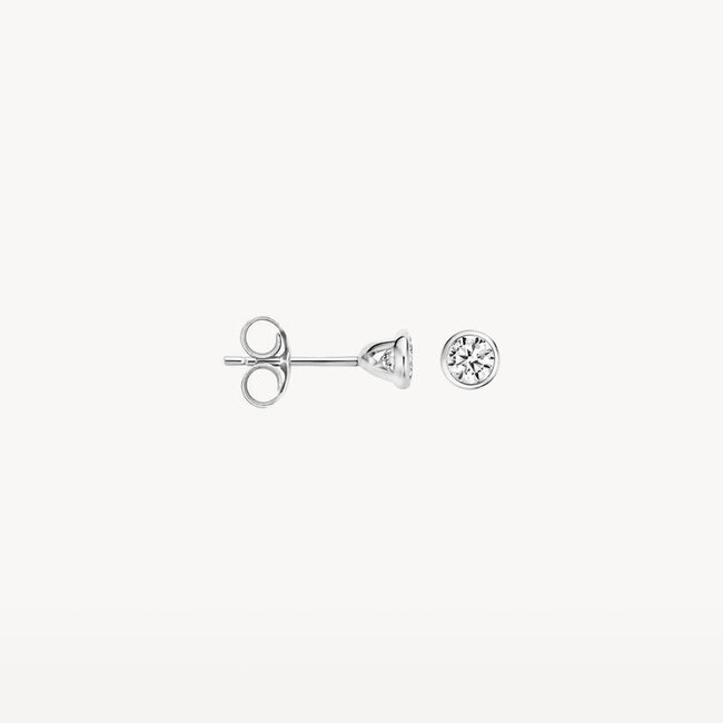 Oorknoppen 7256WZI - Wit Goud (14Krt.) met Zirconia