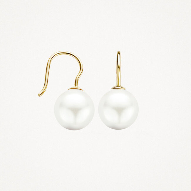 Oorbellen 7049YPW - 14k Geel Goud met Swarovski parel