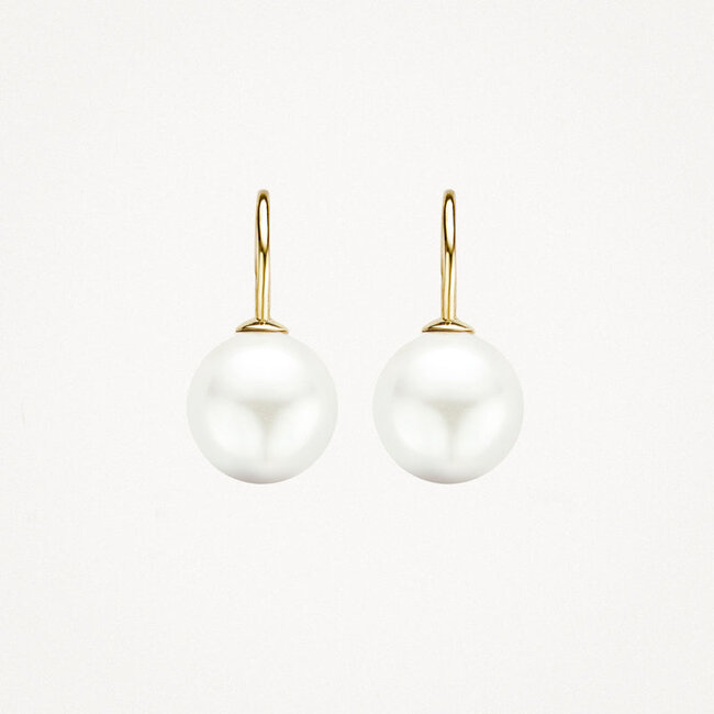 Oorbellen 7049YPW - 14k Geel Goud met Swarovski parel