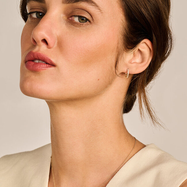 Oorringen 7307YZI - 14k Geelgoud met zirkonia