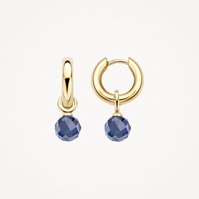 Oorbedels 9046YDB - 14k Geelgoud met zirkonia