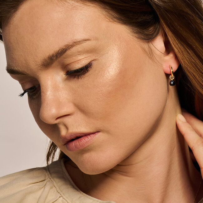 Oorbedels 9046YDB - 14k Geelgoud met zirkonia