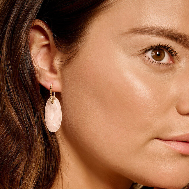 Oorbedels 820PIQL - Rose Quartz