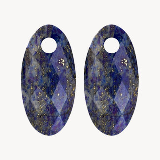 Blush Gold Jewels Oorbedels 820LAPL - Lapis lazuli