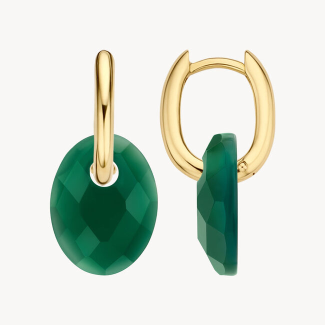 Oorbedels 810GAGO - Green Agate