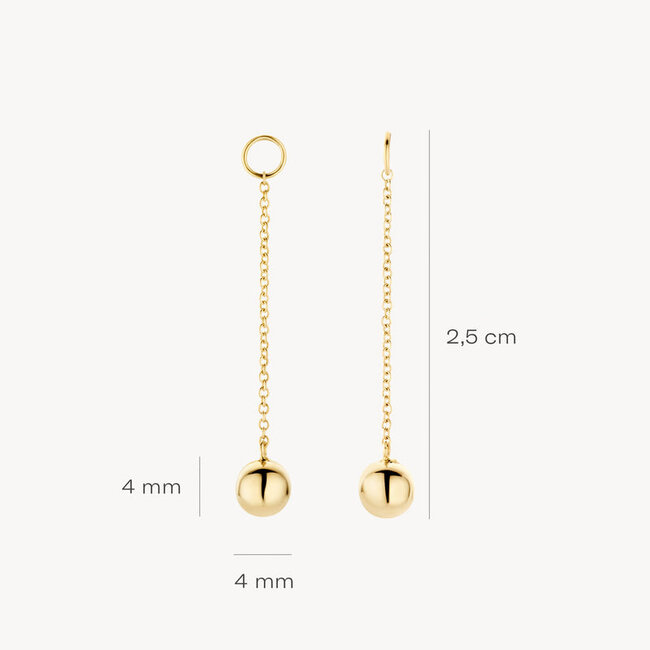 Oorbedels 9082YGO - 14k Geel goud