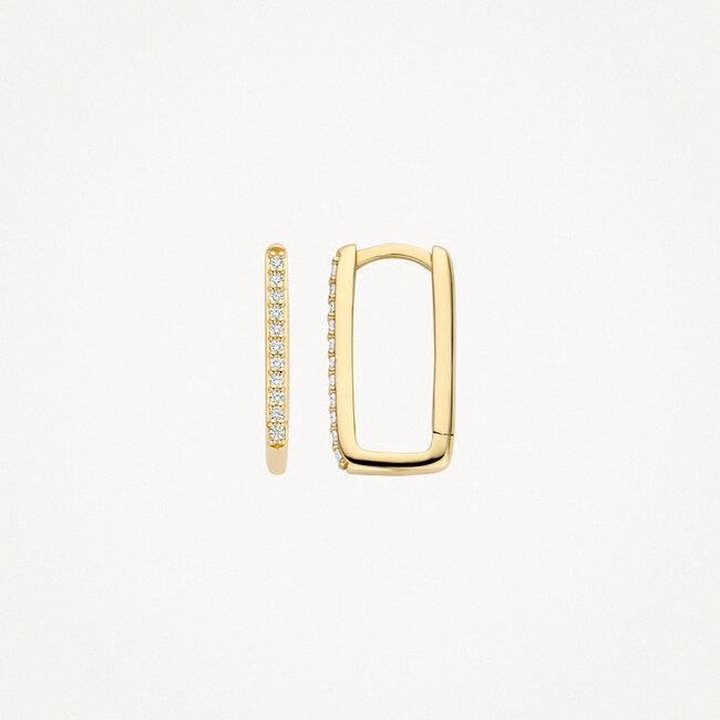 Oorringen 7318YZI - 14k Geel goud met zirkonia