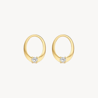 Blush Gold Jewels Oorbedels 9052YZI - 14k Geelgoud met zirkonia