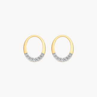 Blush Gold Jewels Oorbedels 9053YZI - 14k Geelgoud met zirkonia