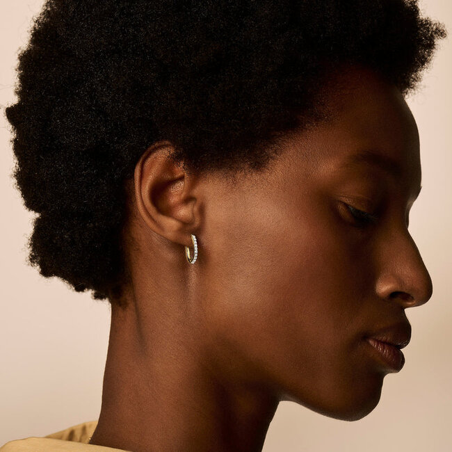 Oorringen 7236YZI - 14k Geelgoud met zirkonia