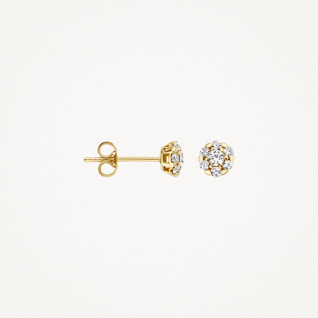 Oorknoppen 7241YZI - 14k Geelgoud met zirkonia