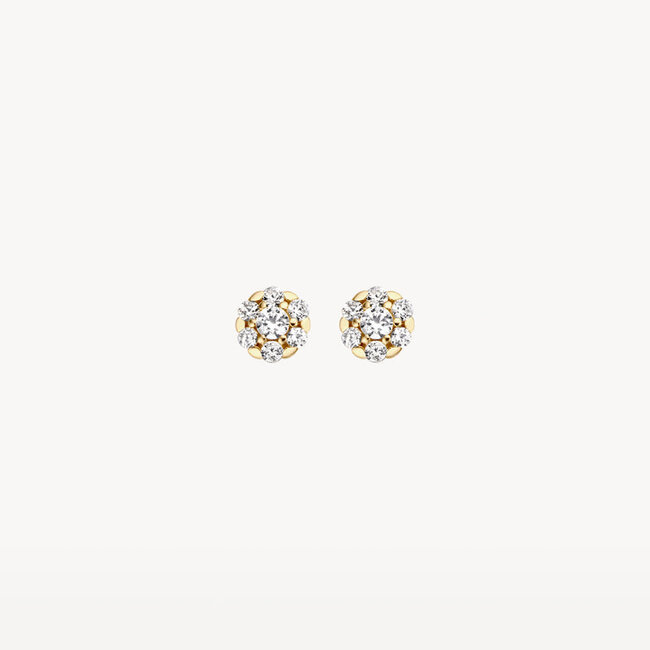 Oorknoppen 7241YZI - 14k Geelgoud met zirkonia