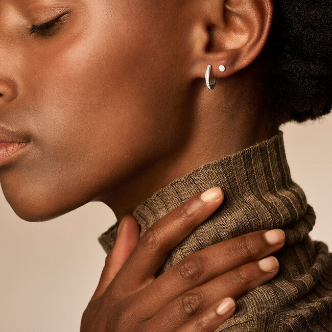 Oorknoppen 7214WZI - 14k Witgoud