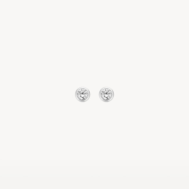 Oorknoppen 7214WZI - 14k Witgoud