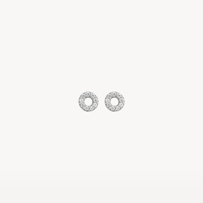 Oorknoppen 7193WZI - Witgoud (14Krt.) met Zirkonia