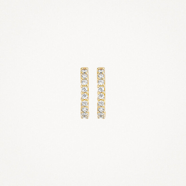 Oorringen 7166YZI - 14k Geelgoud met zirkonia