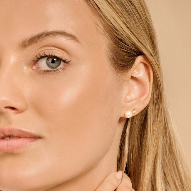 Oorknoppen 7150YPW - 14k Geelgoud met zoetwater parel
