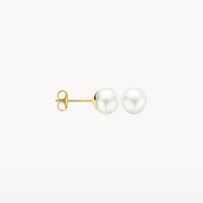 Oorknoppen 7150YPW - 14k Geelgoud met zoetwater parel