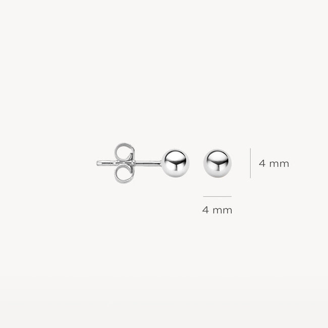 Oorknoppen 7121WGO - 14k Witgoud