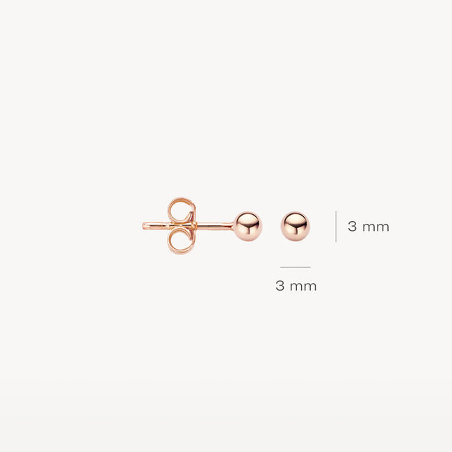 Oorknoppen 7120RGO - 14k Roségoud
