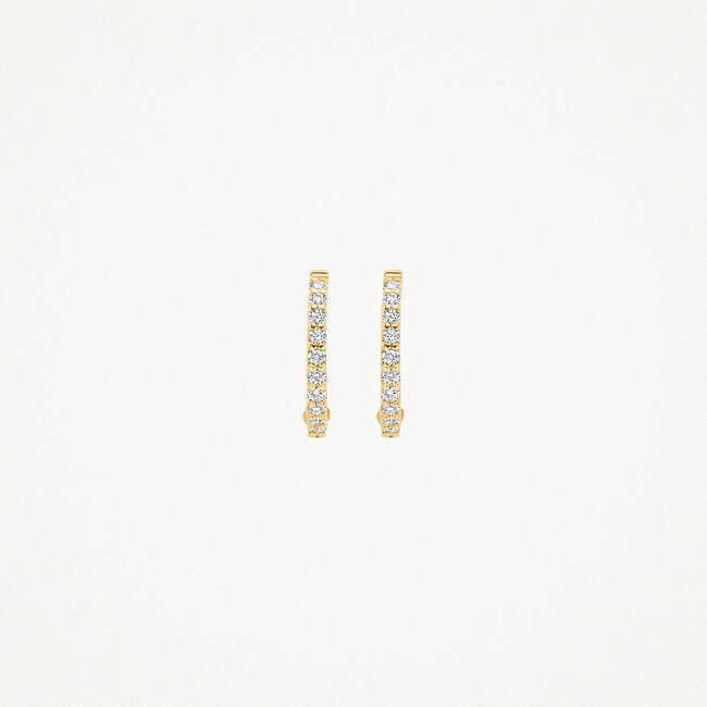 Oorringen 7268YZI- 14k Geelgoud met zirkonia