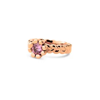 Melano Jewelry Twisted Blossom Bloom Ring Set - Rosékleurig