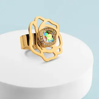 Melano Jewelry Vivid Blooming Rose Ring Set - Goudkleurig