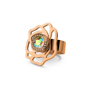 Melano Jewelry Vivid Blooming Rose Ring Set - Rosékleurig