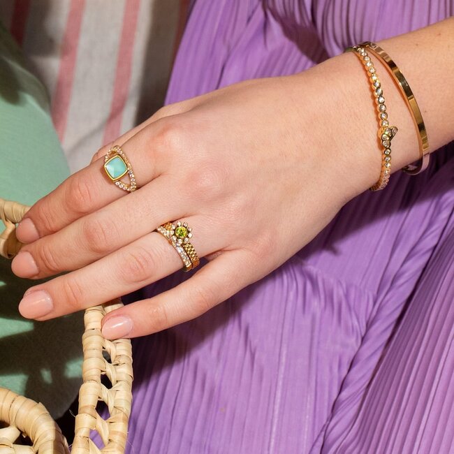 Twisted Wedge Steentje - Crystal