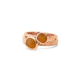 Melano Jewelry Twisted Coral Cove Ringen Set - Rosékleurig