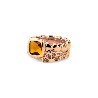 Melano Jewelry Vivid & Twisted Sunny Snaps Ringen Set - Rosékleurig