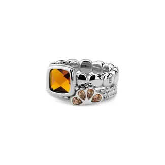 Melano Jewelry Vivid & Twisted Sunny Snaps Ringen Set - Zilverkleurig