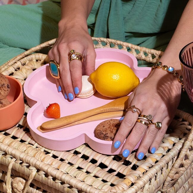 Friends & Twisted Breezy Baubles Ringen Set - Goudkleurig